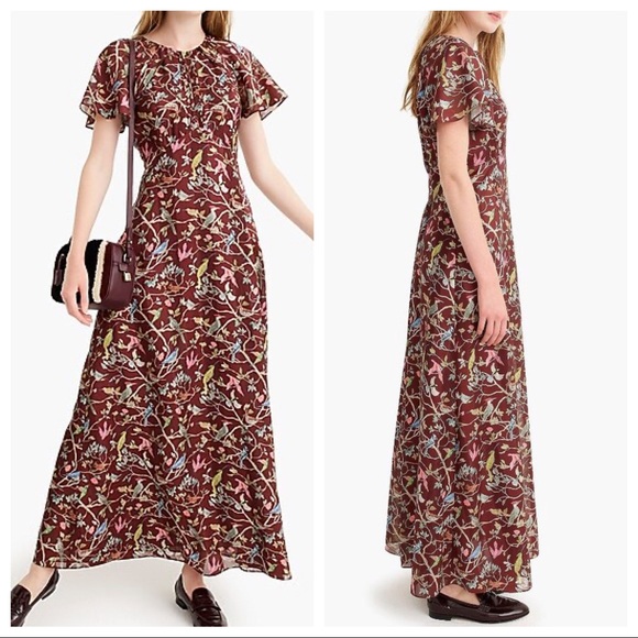 NWT Point Sur J. Crew Bird Menagerie Maxi Dress - Picture 4 of 15